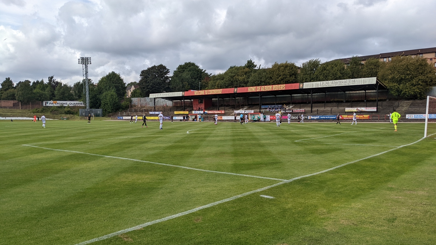 Cliftonhill Stadium, home of Albion Rovers FC