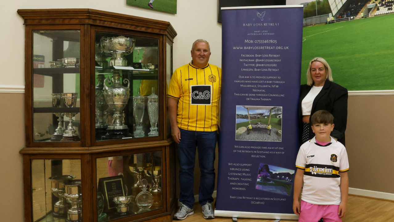 Baby Loss Retreat partner with Dumbarton Football Club