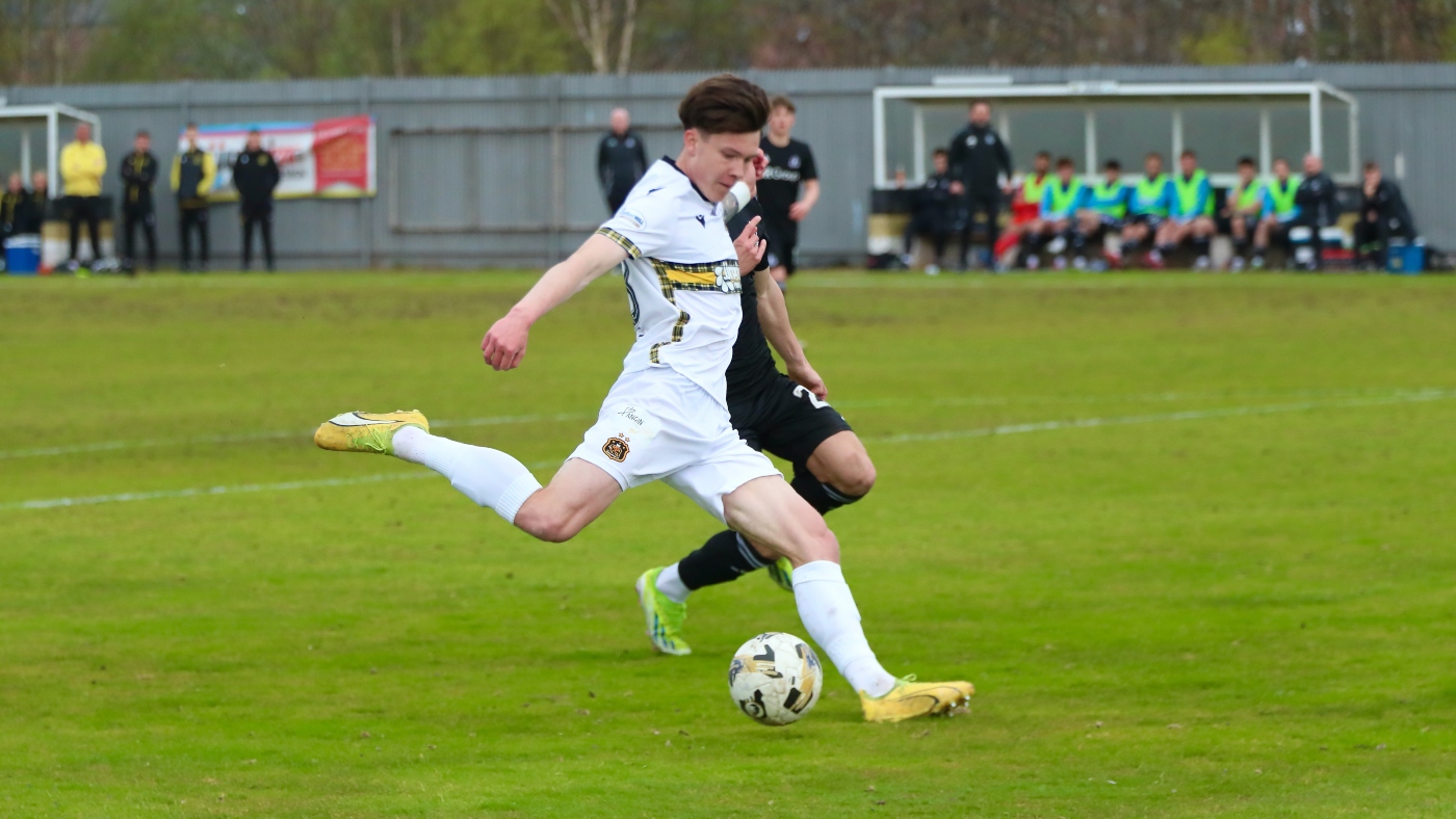 Kristian Webster scores for Dumbarton v Cive Rangers