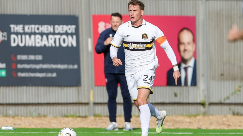 Mikey Doyle in action for Dumbarton FC