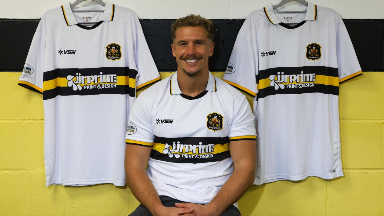 Tom Lang signs for Dumbarton in September 2026